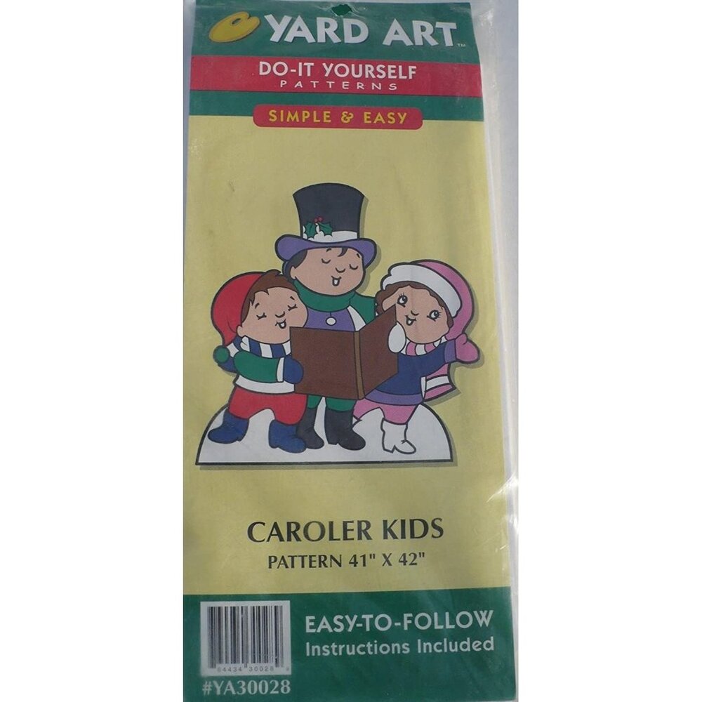 Caroler Kids Yard‎ Art Pattern and Instructions 41" X 42"